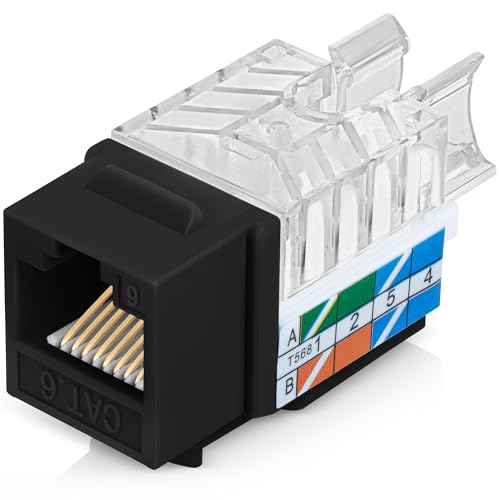 Everest 45° abgewinkelte RJ45 Cat6 Keystone Buchsen 100 Stück in Schwarz Everest 45° abgewinkelte RJ45 Cat6 Keystone Buchsen 100 Stück in Schwarz von Everest Media Solutions