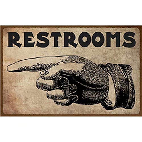 Everett Goodman Home Decor - Toiletten Metall-Blechschild 20,3 x 30,5 cm von Everett Goodman