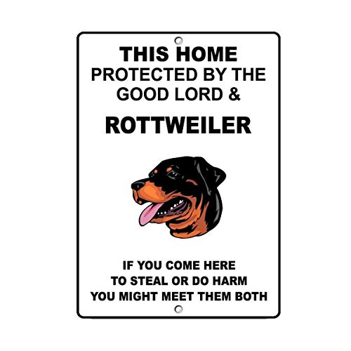 Everett Goodman Home Decor – Warnschild Rottweiler Hund, 20,3 x 30,5 cm Metall-Blechschild Everett Goodman Home Decor – Warnschild Rottweiler Hund, 20,3 x 30,5 cm Metall-Blechschild von Everett Goodman