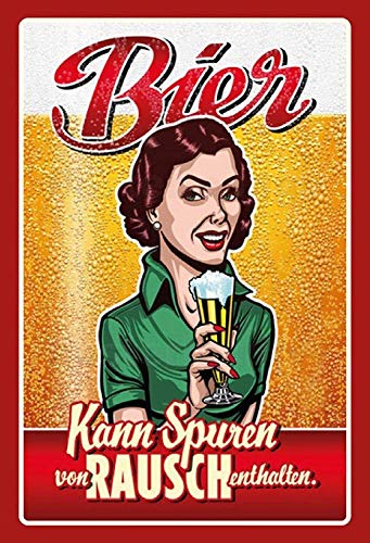 Everett Goodman Metall-Blechschild mit Aufschrift "Beer Can Trauren von Rausch Receive Funny.20,3 x 30,5 cm von Everett Goodman
