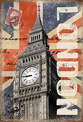 Home Decor – London Big Ben.20 x 30,5 cm Metall-Blechschild von Everett Goodman