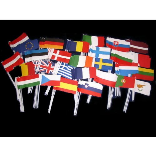 Europa-Set Aller Mitgliedsstaaten + Europa = 290 Papier-Fähnchen! von Everflag