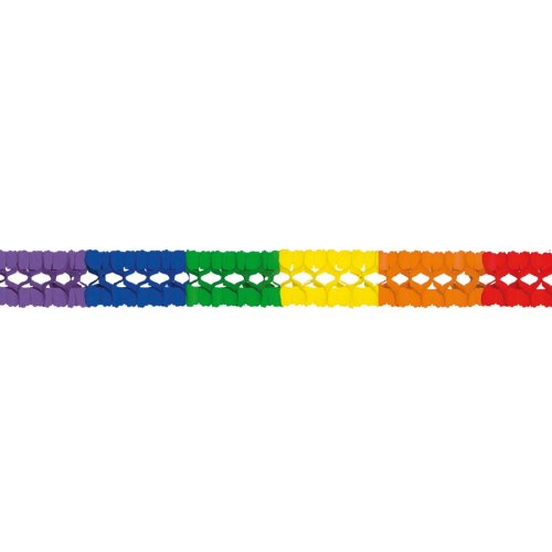 Everflag Girlande Regenbogen 4m lang, schwer entflammbar von Everflag