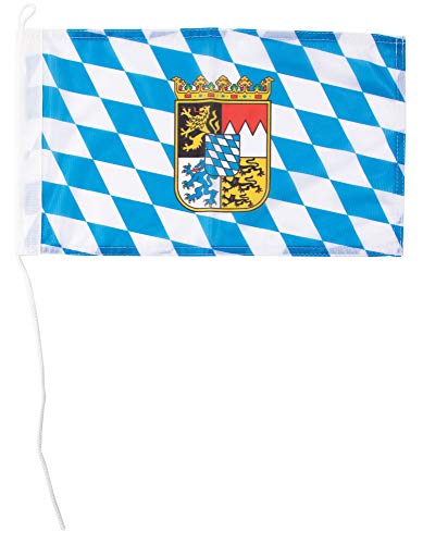 Everflag Motorrad-/Bootsflagge 25x40cm: Bayern mit Wappen von Everflag
