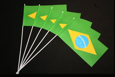 Everflag Papierfähnchen: Brasilien 50er Packung von Everflag