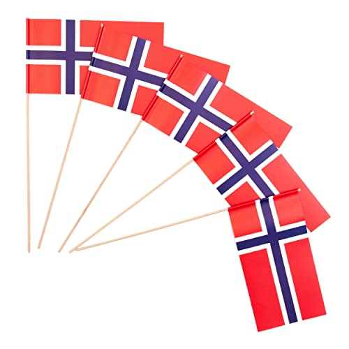 Everflag Papierfähnchen: Norwegen 50er Packung von Everflag