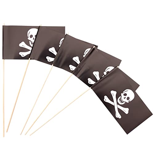 Everflag Papierfähnchen: Pirat/Totenkopf 50er Packung von Everflag