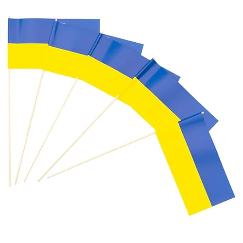 Everflag Papierfähnchen: blau-gelb 500er Packung von Everflag
