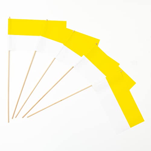 Everflag Papierfähnchen: gelb-weiß 500er Packung von Everflag