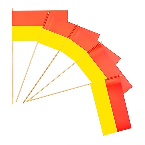 Everflag Papierfähnchen: rot-gelb 50er Packung von Everflag