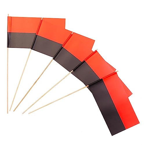 Everflag Papierfähnchen: rot-schwarz 50er Packung von Everflag