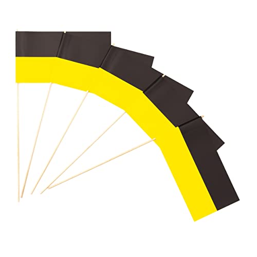 Everflag Papierfähnchen: schwarz-gelb 50er Packung von Everflag