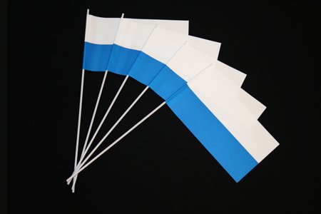 Everflag Papierfähnchen: weiß-blau 50er Packung von Everflag