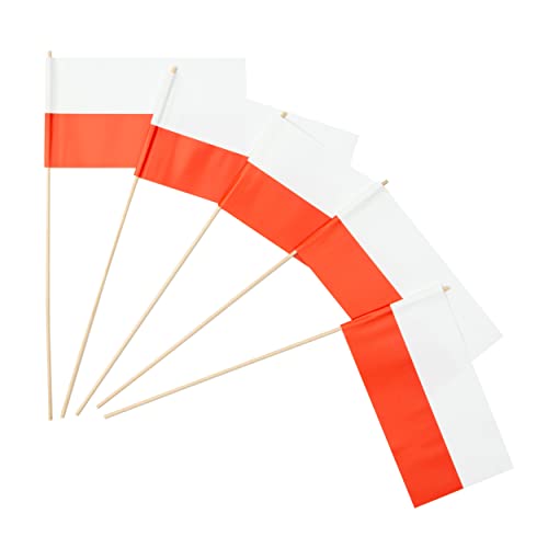 Everflag Papierfähnchen: weiß-rot 500er Packung von Everflag