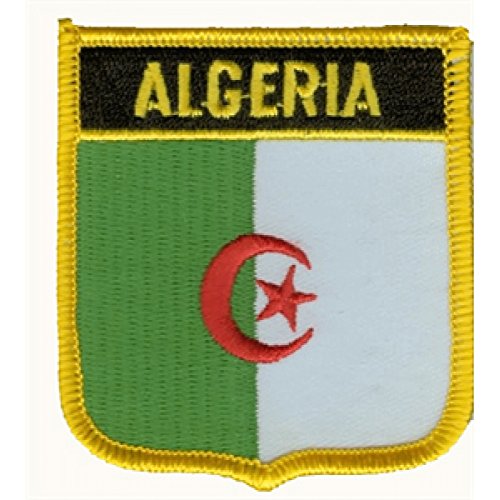 Everflag Patch zum Aufbügeln oder Aufnähen : Algerien - Wappen von Everflag