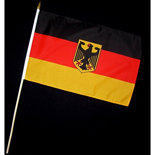 Everflag Stock-Flagge 30 x 45 : Deutschland mit Adler von Everflag