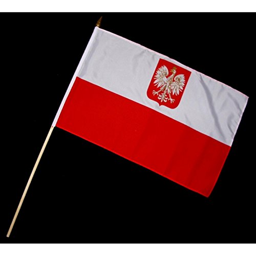 Everflag Stock-Flagge 30 x 45 : Polen mit Adler von Everflag