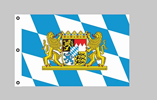 Everflag XXL Flagge Bayern mit Wappen und Löwen in 3m x 5m. von Everflag
