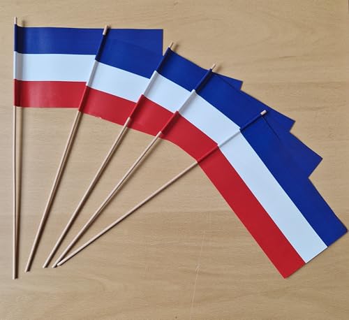 Papierfähnchen: blau-weiß-rot 50er Packung Papierfähnchen: blau-weiß-rot 50er Packung von Everflag