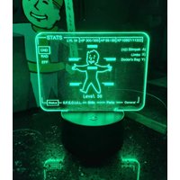 Fallout Pipboy Stat Bildschirm. Anpassbare, Led Acryl Licht, Pipboy, Videospiel Benutzerdefiniert, Custom Geschenk von EvergardenCreation