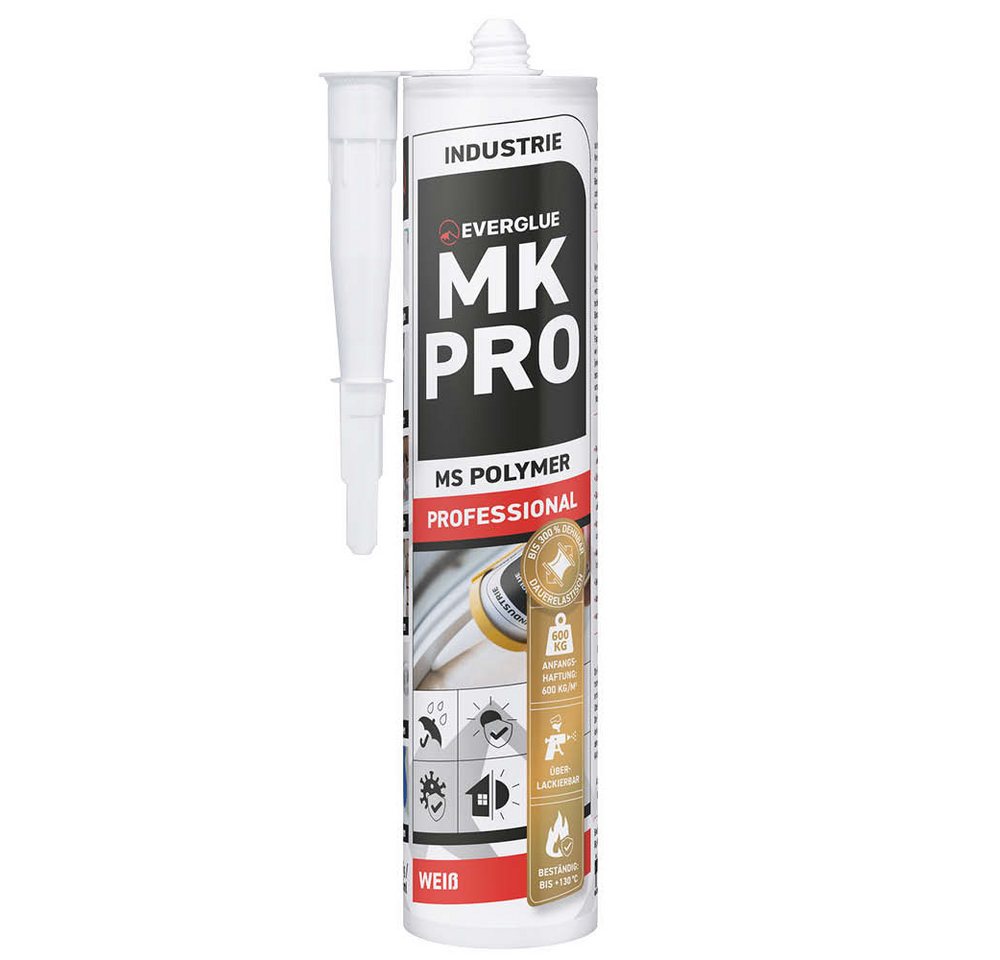 Everglue Dichtstoff Everglue MK Pro 1K MS Polymer Klebstoff Dichtstoff UV-beständig weiß Everglue Dichtstoff Everglue MK Pro 1K MS Polymer Klebstoff Dichtstoff UV-beständig weiß von Everglue