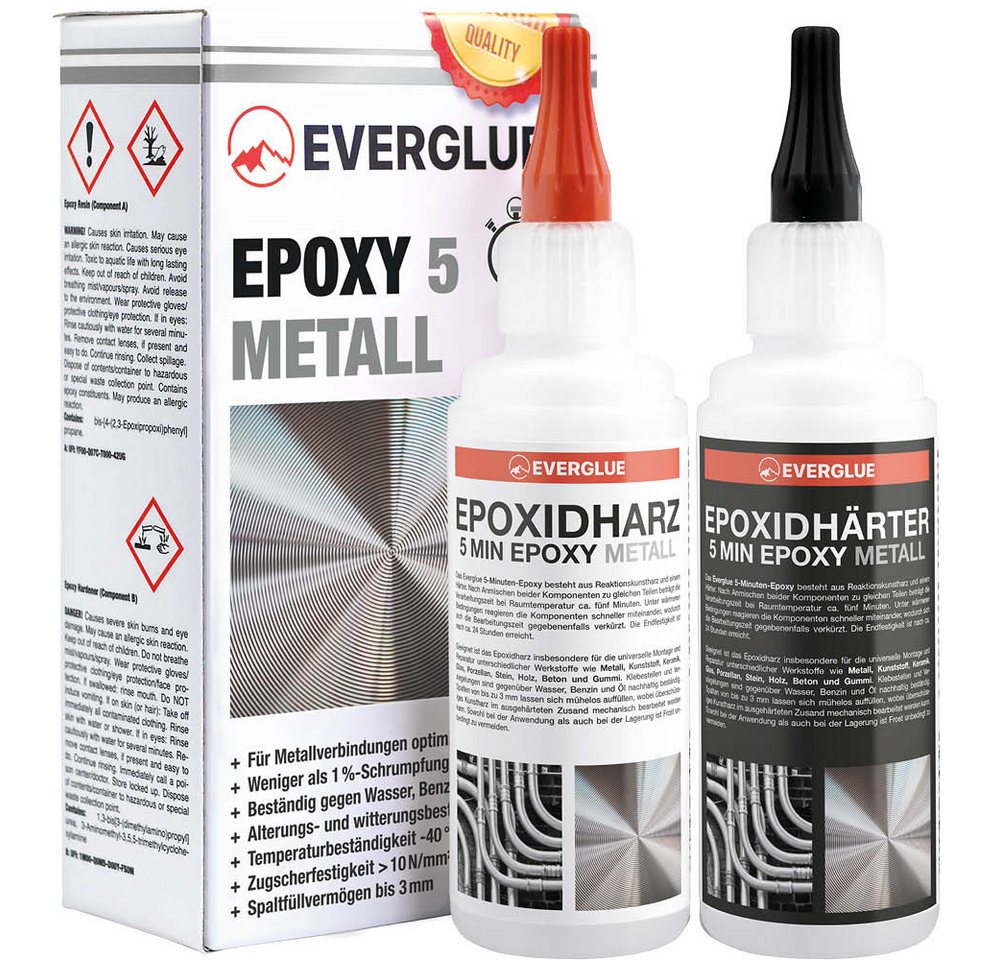 Everglue Epoxidharz Everglue 2K 5-Minuten-Epoxy Epoxidharz Metallkleber Flüssigmetall Everglue Epoxidharz Everglue 2K 5-Minuten-Epoxy Epoxidharz Metallkleber Flüssigmetall von Everglue