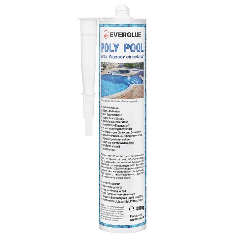 Everglue Montagekleber Everglue Poly Pool 1K MS Polymer Poolkleber UV-beständig weiß von Everglue