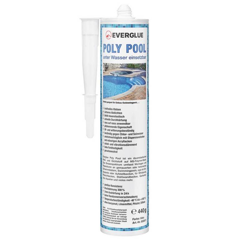 Everglue Montagekleber Everglue Poly Pool 1K MS Polymer Poolkleber UVbeständig blau RAL 5012 von Everglue