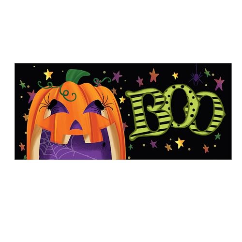 Evergreen Flag Halloween Sassafras Switch Mat 55,9 cm x 25,4 cm, austauschbare Haustürmatte für den Außenbereich, Eingang, Eingangsteppich, Herbst-Sassafras-Fußmatten-Einsätze (Boo Jack Kürbis) von Evergreen Flag