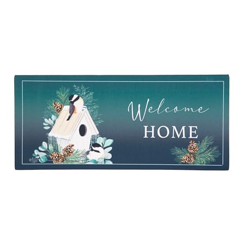 Evergreen Flag Vogelhaus Sassafras Winterschaltermatten-Einsätze, austauschbare Haustürmatte für den Außenbereich, Innenbereich, Türmatten für den Eingang, 55,9 x 25,4 cm, Sassafras Fußmatte für von Evergreen Flag