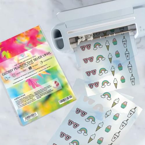10 Blatt Aufkleber Vinyl | A4 Wasserdicht Glänzend Silber | Bedruckbar | Geeignet für Cricut Silhouette Cameo Brother Gemini | Eigene Aufkleber zu Hause 10 Blatt Aufkleber Vinyl | A4 Wasserdicht Glänzend Silber | Bedruckbar | Geeignet für Cricut Silhouette Cameo Brother Gemini | Eigene Aufkleber zu Hause von EVG