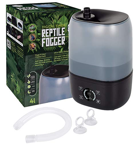 Reptilien-Luftbefeuchter/Nebel – 4L Tank – Neuer digitaler Timer – Wasser von oben hinzufügen! für Reptilien/Amphibien/Herps – kompatibel mit allen Terrarien und Gehegen von Evergreen Pet Supplies
