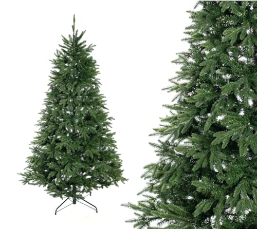 Weihnachtsbaum Sherwood Fichte 210 cm – naturgetreuer Tannenbaum, künstliche Fichte mit Ständer – Christbaum für Weihnachten – Christmas Tree von Evergreen