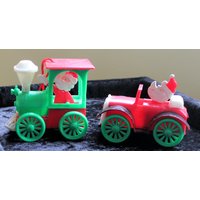 Kunststoff Auto Und Zug Von Santa Kunststoff Auto Und Zug Von Santa von EvergreenTreasurShop