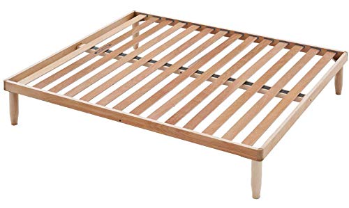 EVERGREENWEB Doppelbett Starrer Lattenrost 160x190 cm, Hoch 35 cm, aus Buchenholz, Orthopädisch, 5 abnehmbare Beine, Verstärkte Doppelstruktur, Für alle Betten und Matratzen geeignet | Modell ORANGE von EVERGREENWEB MATERASSI & BEDS