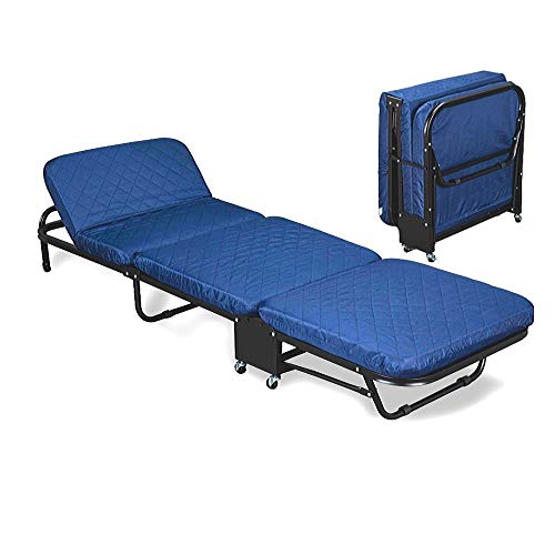 Evergreenweb Klappbares Bett Gästebett Mit Matratze Aus Waterfoam 65x190 Kerndicke 7 cm Verstellbarer Rückenlehne, Raumsparend Ideal Für Camping oder Gästen, Faltbarer Lattenrost, Örtopädisch von EVERGREENWEB MATERASSI & BEDS