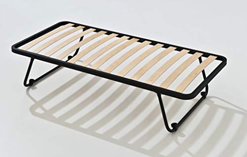 EVERGREENWEB MATERASSI & BEDS Klappbett aus Stahlrahmen mit 13 Leisten aus Buche Schichtholz H30 cm - 80x190 | Basic von EVERGREENWEB MATERASSI & BEDS