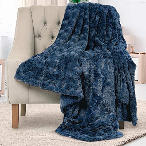 Everlasting Comfort Luxuriöse Plüschdecke – gemütlich, weich, flauschig, Kunstfell-Überwurfdecke für Couch – ideale Bequeme Minky-Decke für Erwachsene für kalte Nächte von Everlasting Comfort