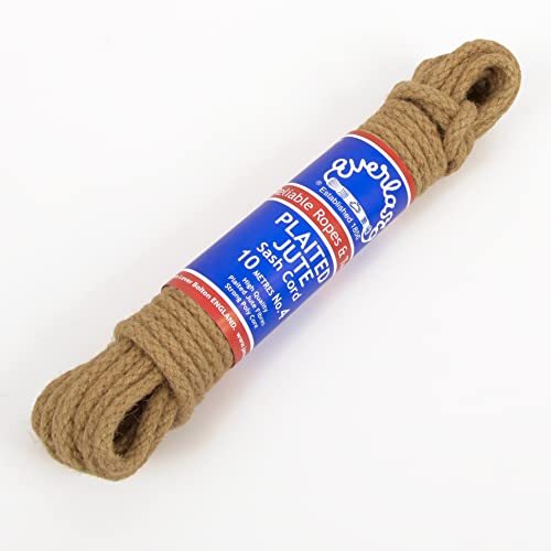 EVERLASTO Geflochtene Jute SASH Schnur Nr. 4, Siehe Beschreibung, 29 x 6 x 5 cm von Everlasto