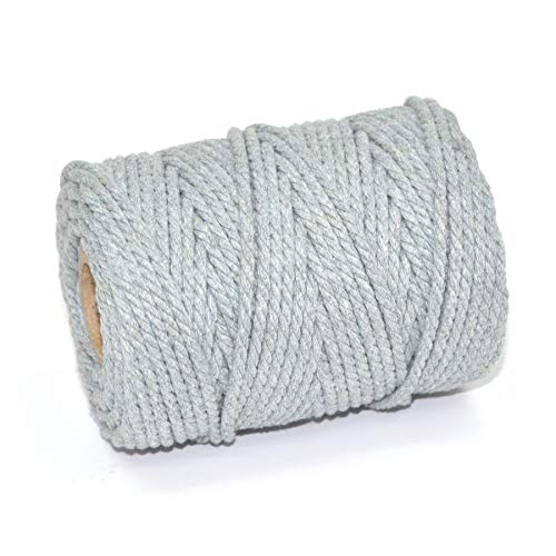 EVERLASTO Makramee-Garn, Silber, 4 mm, 50 von Everlasto
