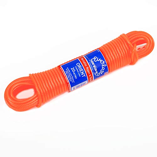 EVERLASTO Orient KLEIDUNGSLINIEN, Polyvinylchlorid Polypropylen, Orange, 20 m von Everlasto
