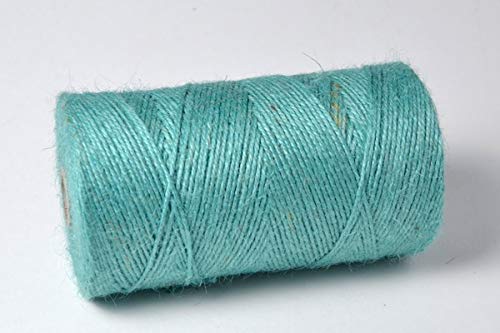 EVERLASTO Farbige Jute-Schnüre, 1-kg-Spulen, Baumwolle, Aqua Blue, 2mm, 600 von Everlasto