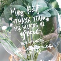 Personalisierte Lehrer Geschenk | Personalisierter Blumentopf Blumentopf-stick Weihnachtsgeschenk Für Lehrerin Individueller Pflanzstab von EvermoreGiftsAU