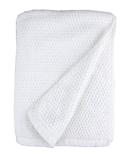 Everplush Diamond Jacquard Bath Sheet, 35" x 66", White von Everplush