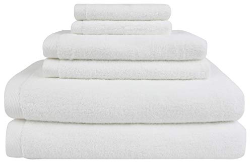 Everplush Flat Loop schnelltrocknendes Badetuch-Set, 6-teilig, Porzellan von Everplush