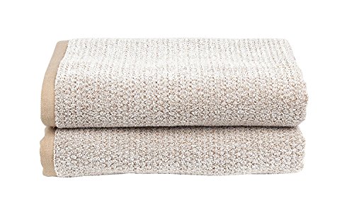 Everplush Bath Towel 2 Pack Diamond Jacquard Badetuch 2er Set, Mikrofaser Baumwolle, Caramel, 30" x 56", 2 von Everplush