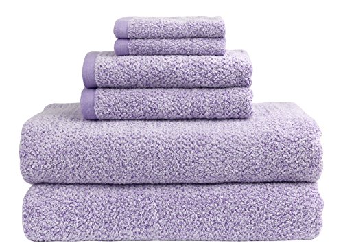 Everplush Diamond Jacquard 6-teiliges Badelaken-Set Lavendel von Everplush