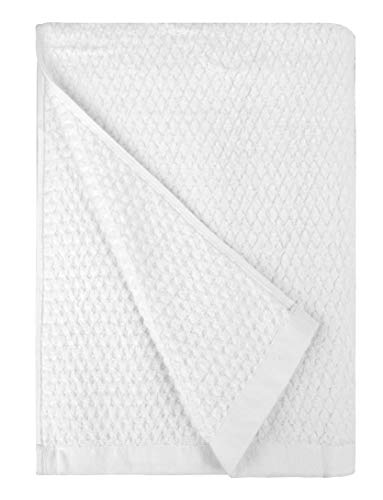 Everplush Diamond Jacquard Badetuch Modern 30" x 56" weiß von Everplush