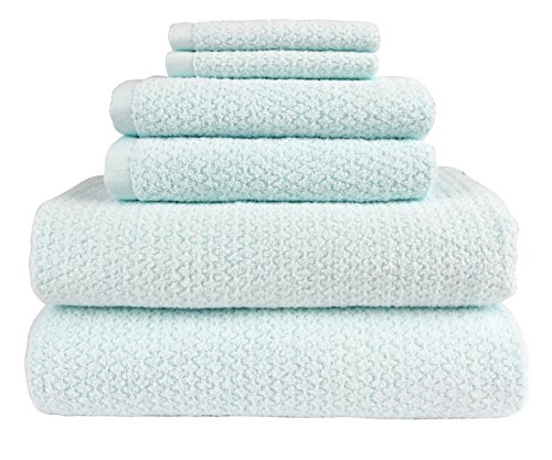 Everplush Diamond Jacquard 6-teiliges Badetuch-Set, Spearmint von Everplush