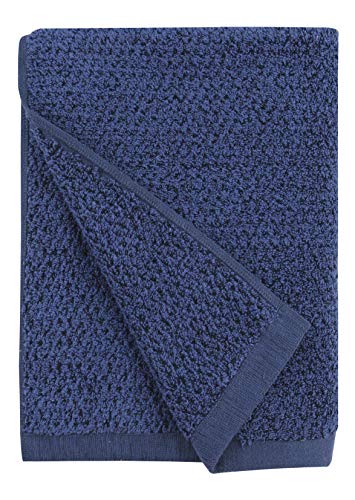 Everplush Diamond Jacquard Bath Towel, Navy Blue von Everplush